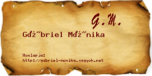Gábriel Mónika névjegykártya