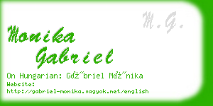 monika gabriel business card